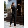imageHybrid ampamp Company Womens Casual Work Office Dressy Double Lapel Single Button Peplum Comfortable BlazerBlackwhitejk43865