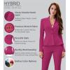 imageHybrid ampamp Company Womens Casual Work Office Dressy Double Lapel Single Button Peplum Comfortable BlazerFuchsiadressy  Premium Weight