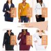 imageHybrid ampamp Company Womens Casual Work Office Dressy Double Lapel Single Button Peplum Comfortable BlazerHuntergreendressy  Premium Weight