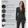 imageHybrid ampamp Company Womens Casual Work Office Dressy Double Lapel Single Button Peplum Comfortable BlazerJk43864gunmetal