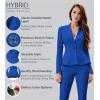 imageHybrid ampamp Company Womens Casual Work Office Dressy Double Lapel Single Button Peplum Comfortable BlazerRoyaldressy  Premium Weight