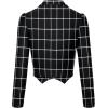 imageHybrid ampamp Company Womens Fashion Military Crop Premium Ultra Stretch GoldSliver Millennium Zipper Up Dressy Blazer Jacket10571blackwhite