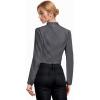 imageHybrid ampamp Company Womens Fashion Military Crop Premium Ultra Stretch GoldSliver Millennium Zipper Up Dressy Blazer Jacket10573blkivo