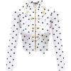 imageHybrid ampamp Company Womens Fashion Military Crop Premium Ultra Stretch GoldSliver Millennium Zipper Up Dressy Blazer Jacket10575ivoblk