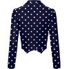 imageHybrid ampamp Company Womens Fashion Military Crop Premium Ultra Stretch GoldSliver Millennium Zipper Up Dressy Blazer Jacket10575navwhi