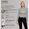 imageHybrid ampamp Company Womens Fashion Military Crop Premium Ultra Stretch GoldSliver Millennium Zipper Up Dressy Blazer Jacket10623blackIvor