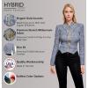 imageHybrid ampamp Company Womens Fashion Military Crop Premium Ultra Stretch GoldSliver Millennium Zipper Up Dressy Blazer Jacket10768navyWhite