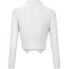 imageHybrid ampamp Company Womens Fashion Military Crop Premium Ultra Stretch GoldSliver Millennium Zipper Up Dressy Blazer Jacket10909whiteblack