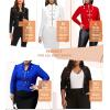 imageHybrid ampamp Company Womens Fashion Military Crop Premium Ultra Stretch GoldSliver Millennium Zipper Up Dressy Blazer Jacket11083blackwhite