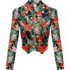 imageHybrid ampamp Company Womens Fashion Military Crop Premium Ultra Stretch GoldSliver Millennium Zipper Up Dressy Blazer Jacket11098aqumul