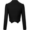 imageHybrid ampamp Company Womens Fashion Military Crop Premium Ultra Stretch GoldSliver Millennium Zipper Up Dressy Blazer JacketBlack