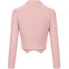 imageHybrid ampamp Company Womens Fashion Military Crop Premium Ultra Stretch GoldSliver Millennium Zipper Up Dressy Blazer JacketBlush