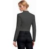 imageHybrid ampamp Company Womens Fashion Military Crop Premium Ultra Stretch GoldSliver Millennium Zipper Up Dressy Blazer JacketCharcoal
