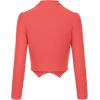 imageHybrid ampamp Company Womens Fashion Military Crop Premium Ultra Stretch GoldSliver Millennium Zipper Up Dressy Blazer JacketCoral