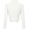 imageHybrid ampamp Company Womens Fashion Military Crop Premium Ultra Stretch GoldSliver Millennium Zipper Up Dressy Blazer JacketIvory