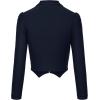 imageHybrid ampamp Company Womens Fashion Military Crop Premium Ultra Stretch GoldSliver Millennium Zipper Up Dressy Blazer JacketNavy