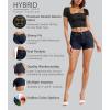 imageHybrid ampamp Company Womens Mid Rise Denim Stretchy Jean Shorts with PocketsShortblue Black