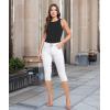 imageHybrid ampamp Company Womens Perfectly Shaping Hyper Stretch Bermuda Shorts CapriCapriwhite