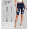 imageHybrid ampamp Company Womens Perfectly Shaping Hyper Stretch Bermuda Shorts CapriDestructedbermudadwash