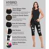 imageHybrid ampamp Company Womens Perfectly Shaping Hyper Stretch Bermuda Shorts CapriDestructedcapriblack