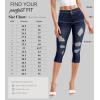 imageHybrid ampamp Company Womens Perfectly Shaping Hyper Stretch Bermuda Shorts CapriDestructedcapridwash