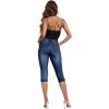 imageHybrid ampamp Company Womens Perfectly Shaping Hyper Stretch Bermuda Shorts CapriDestructedcaprimedblu