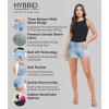 imageHybrid ampamp Company Womens Perfectly Shaping Hyper Stretch Bermuda Shorts CapriDestructedshortlwash
