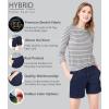 imageHybrid ampamp Company Womens Relaxed Comfy Breathable Stretch Walking Shorts with PocketsIndigo