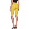 imageHybrid ampamp Company Womens Super Stretch Causal Pull On Millennium Twill Bermuda ShortsYellow