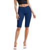imageHybrid ampamp Company Womens Ultra Comfy Butt Lift Stretch Bermuda City ShortsBermudablue