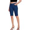 imageHybrid ampamp Company Womens Ultra Comfy Butt Lift Stretch Bermuda City ShortsBermudablue