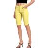 imageHybrid ampamp Company Womens Ultra Comfy Butt Lift Stretch Bermuda City ShortsBermudayellow