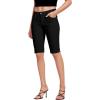 imageHybrid ampamp Company Womens Ultra Comfy Butt Lift Stretch Bermuda City ShortsBlack