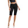 imageHybrid ampamp Company Womens Ultra Comfy Butt Lift Stretch Bermuda City ShortsBlack