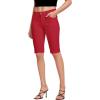 imageHybrid ampamp Company Womens Ultra Comfy Butt Lift Stretch Bermuda City ShortsGrenadine
