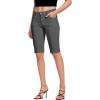 imageHybrid ampamp Company Womens Ultra Comfy Butt Lift Stretch Bermuda City ShortsGunmetal