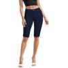imageHybrid ampamp Company Womens Ultra Comfy Butt Lift Stretch Bermuda City ShortsNavy