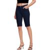 imageHybrid ampamp Company Womens Ultra Comfy Butt Lift Stretch Bermuda City ShortsNavy