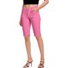 imageHybrid ampamp Company Womens Ultra Comfy Butt Lift Stretch Bermuda City ShortsPink