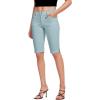 imageHybrid ampamp Company Womens Ultra Comfy Butt Lift Stretch Bermuda City ShortsPowder Blue