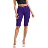 imageHybrid ampamp Company Womens Ultra Comfy Butt Lift Stretch Bermuda City ShortsPurple