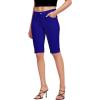 imageHybrid ampamp Company Womens Ultra Comfy Butt Lift Stretch Bermuda City ShortsRoyal