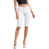 imageHybrid ampamp Company Womens Ultra Comfy Butt Lift Stretch Bermuda City ShortsWhite