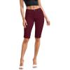 imageHybrid ampamp Company Womens Ultra Comfy Butt Lift Stretch Bermuda City ShortsWine