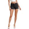 imageHybrid ampamp Company Womens Mid Rise Denim Stretchy Jean Shorts with PocketsShortblack