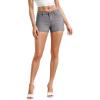 imageHybrid ampamp Company Womens Mid Rise Denim Stretchy Jean Shorts with PocketsShortgrey