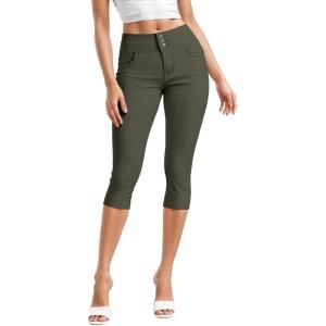 imageHybrid ampamp Company Womens Perfectly Shaping Hyper Stretch Bermuda Shorts CapriCapriolive
