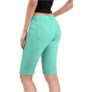 imageHybrid ampamp Company Womens Ultra Comfy Butt Lift Stretch Bermuda City ShortsMint