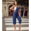 imageHybrid ampamp Company Womens Denim Bib Sleeveless Overalls Utility Rompers Capri Jumpsuit with PocketsQvj156998medium Was