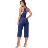 imageHybrid ampamp Company Womens Denim Bib Sleeveless Overalls Utility Rompers Capri Jumpsuit with PocketsQvj156998medium Was